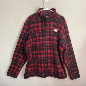 The North Face Gordon Lyons Plaid 1/2 Half Zip Fleece Jacket Men’s XL outdoors